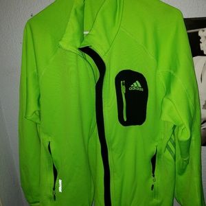 Mens zip up neon green zip up sweater